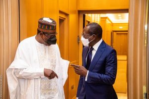 BÉNIN POLITIQUE: BONI YAYI AU PALAIS DE LA MARINA: L&rsquo;ancien Président de la République Thomas Boni Yayi a été reçu une nouvelle fois par son successeur Patrice Talon.