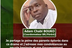 GRAVE ACCIDENT DE CIRCULATION A DASSA-ZOUME : Adam Chabi Bouko compatit à la douleur des personnes éplorées