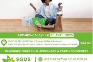 SALUBRITÉ À ABOMEY-CALAVI : La Société de Gestion des Déchets et de la Salubrité lance sa campagne dès le 26 avril prochain